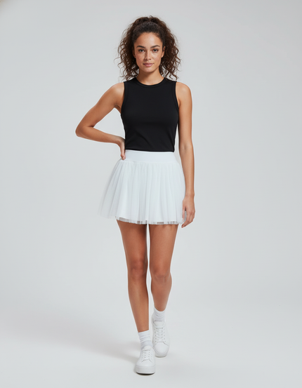 Jupe Blanche Mini Plissée