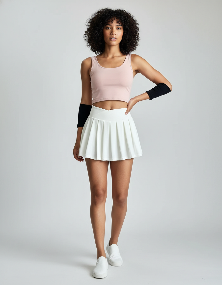 Jupe Blanche Plissée Sport