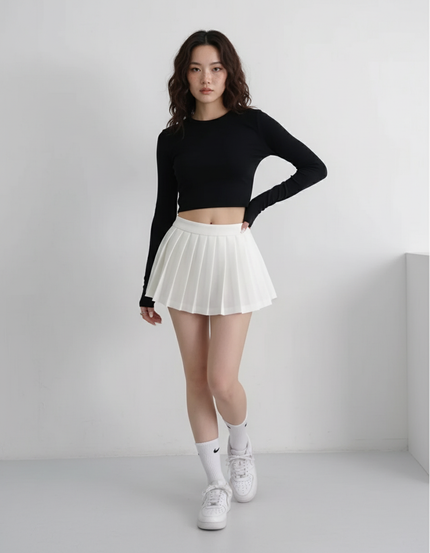 Jupe Tennis Blanche Plissée