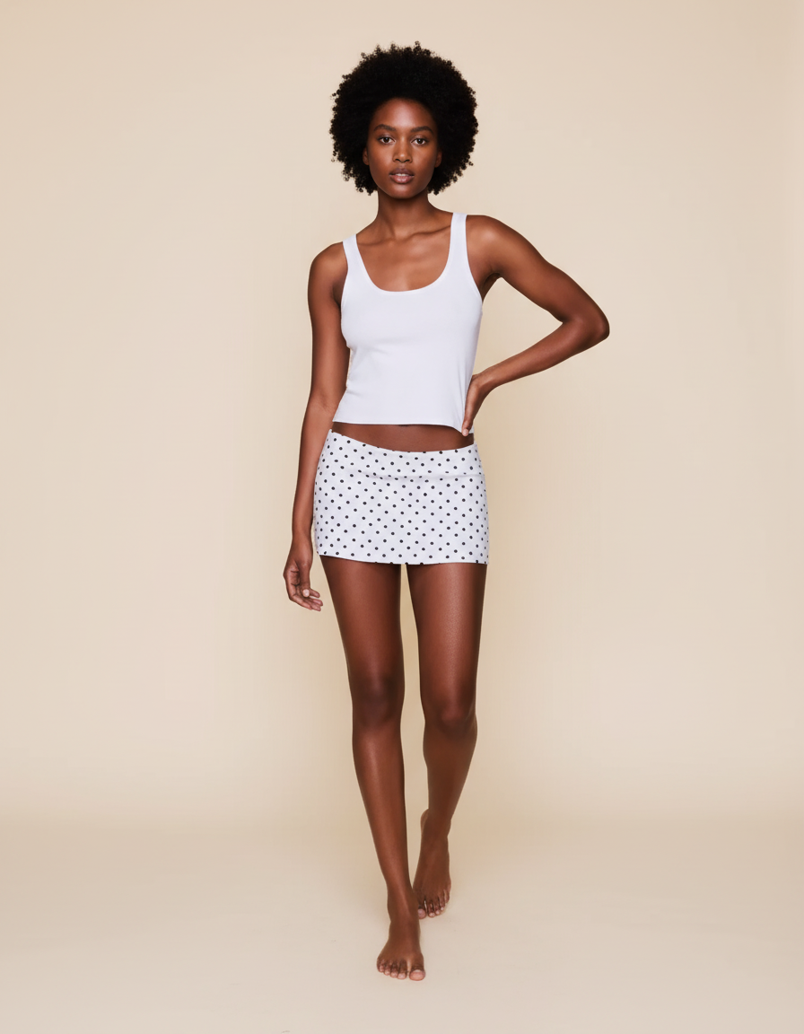 Jupe Noire Et Blanche Courte