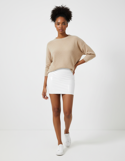 Jupe Droite Courte Blanche