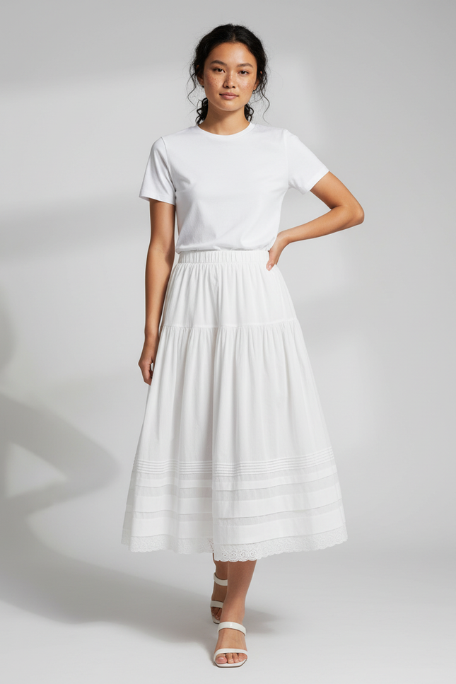 Jupe Blanche Taille Elastique