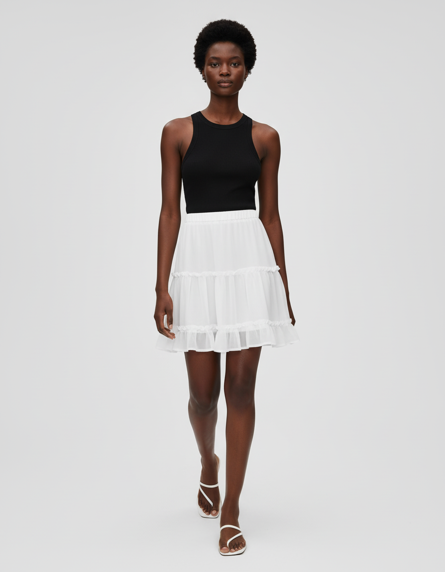 Jupe Blanche Voile