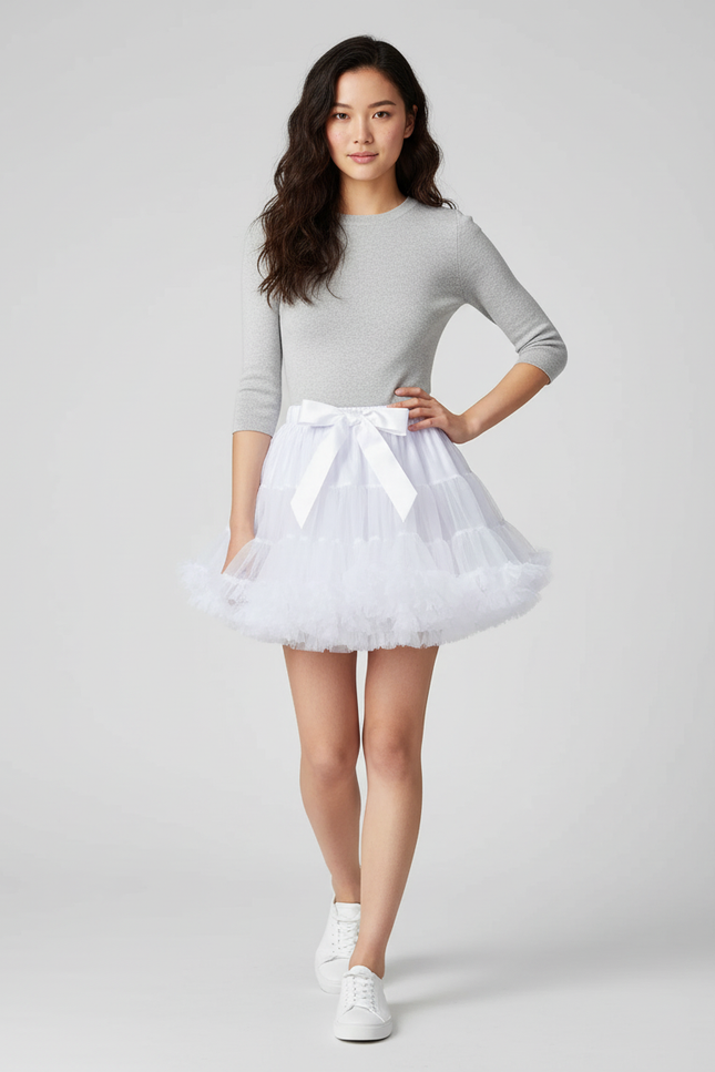 Jupe Blanche Tulle Volumineuse Tutu