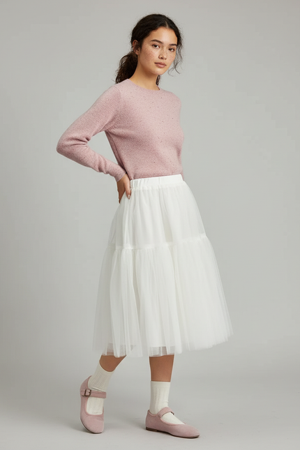 Jupe Ballon Longue Blanche