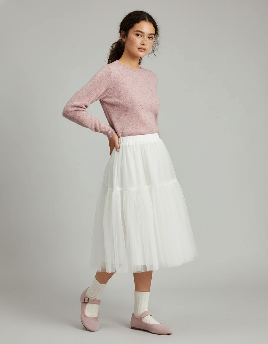 Jupe Ballon Longue Blanche