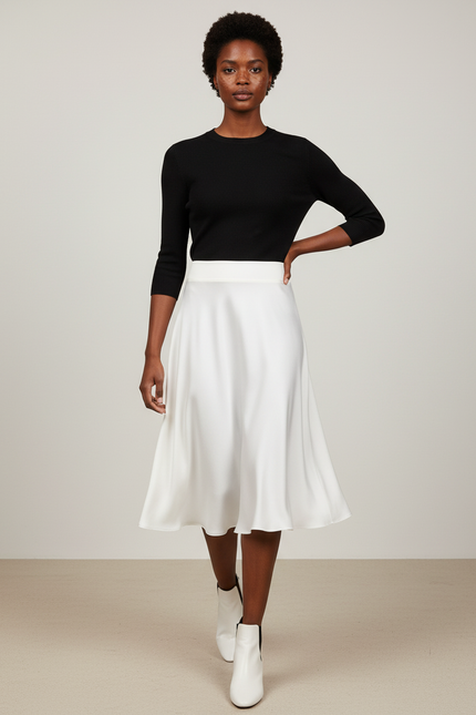 Jupe Patineuse Longue Blanche