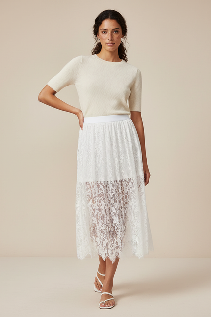 Jupe Longue Blanche Transparente