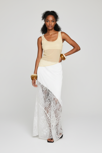 Jupe Portefeuille Longue Blanche