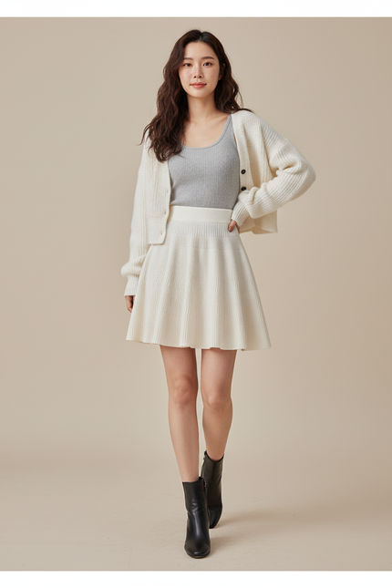 Jupe Patineuse Blanche Femme