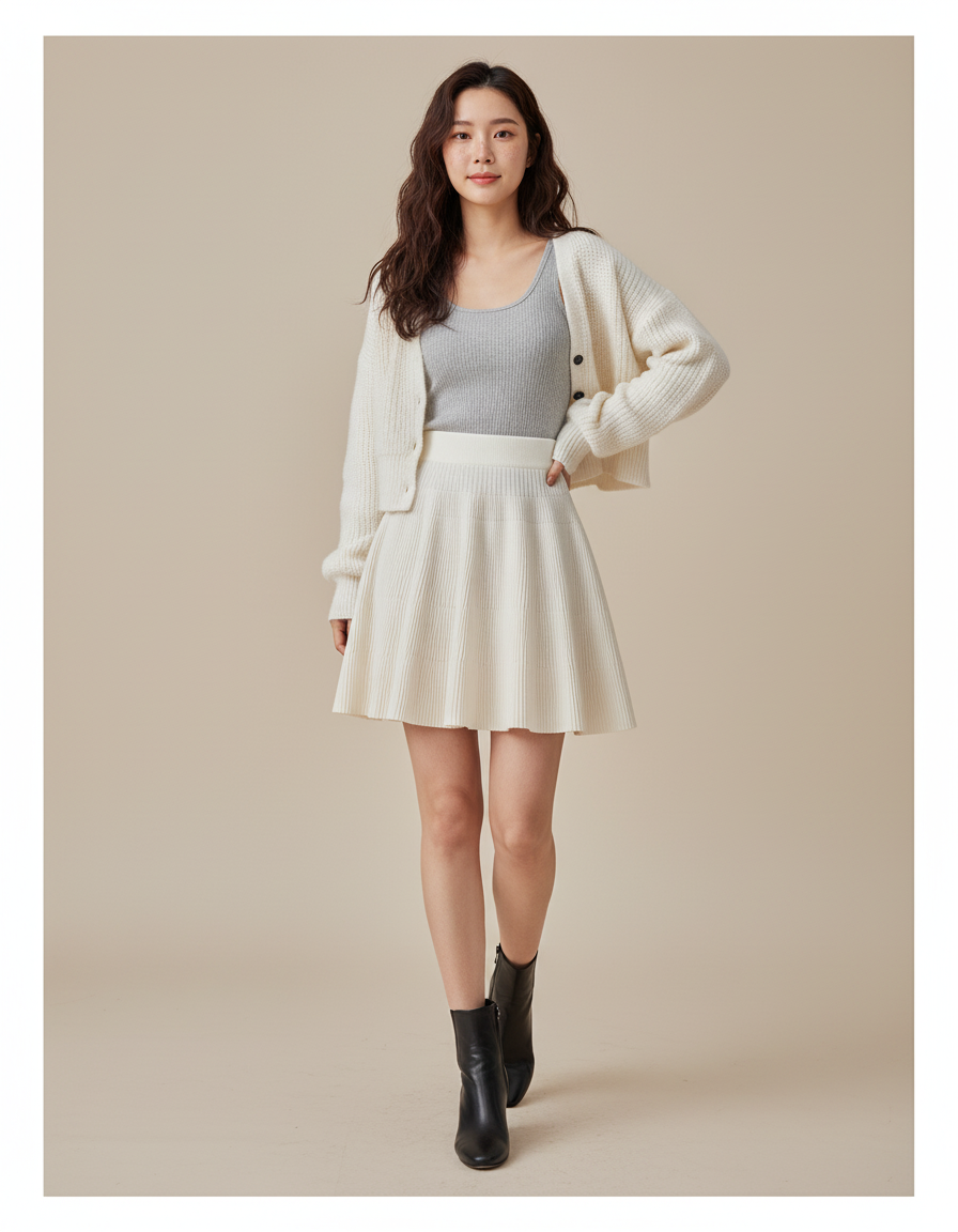 Jupe Patineuse Blanche Femme