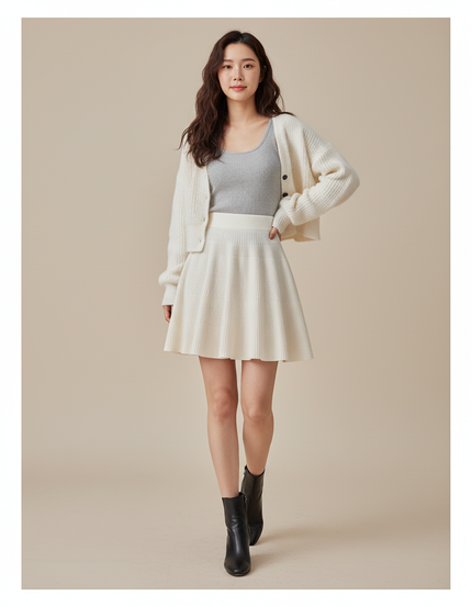 Jupe Patineuse Blanche Femme