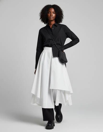 Jupe Blanche Irrégulière Fluide