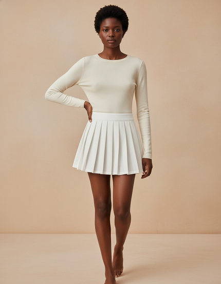 Jupe Blanche Plissée Mini