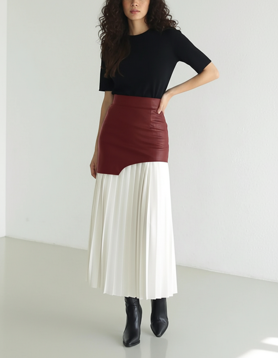 Jupe Rouge Et Blanche