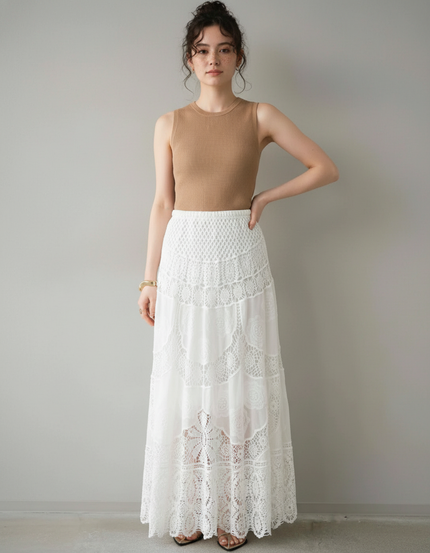 Jupe Longue Bohème Blanche