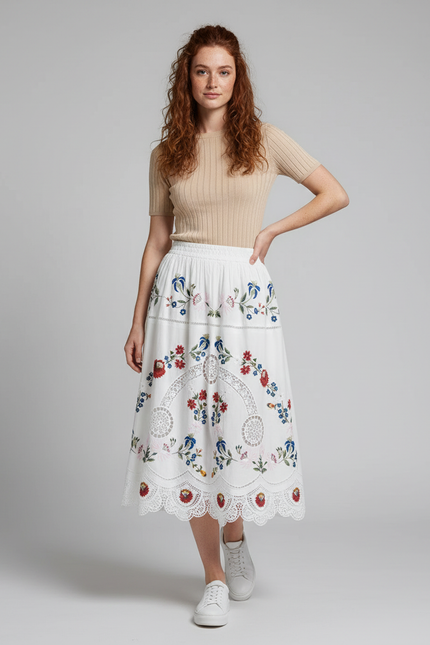 Jupe Orientale Blanche