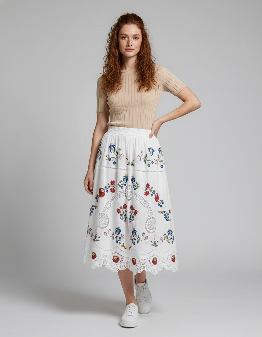 Jupe Orientale Blanche