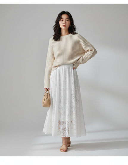 Jupe Longue Transparente Blanche