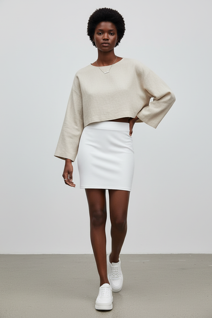 Jupe Stretch Blanche