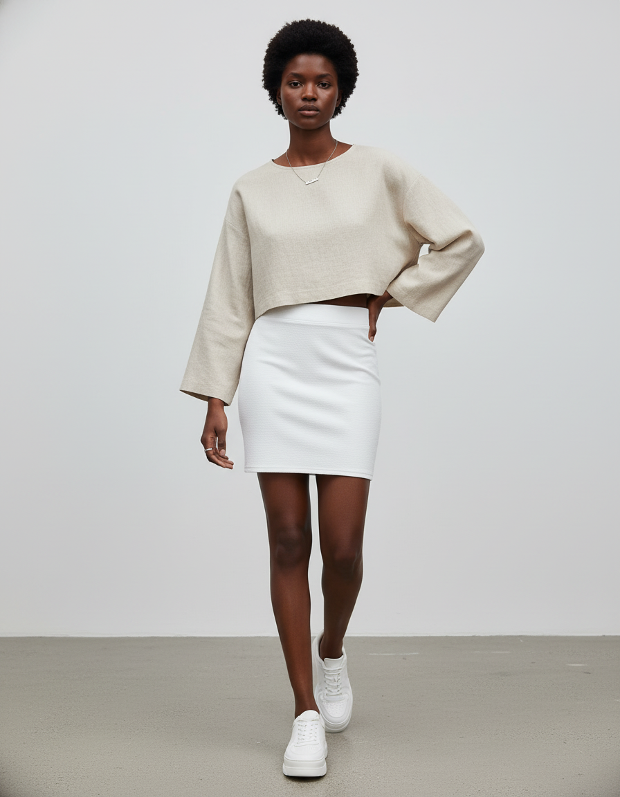 Jupe Stretch Blanche