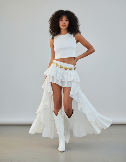 Jupe Flamenco Blanche