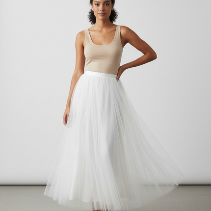 Collection image for: Jupe Tulle Blanche