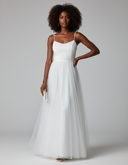 Jupe Longue Voile Blanche