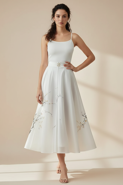 Jupe Blanche Fleurie