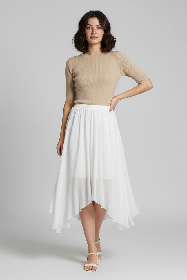 Jupe Longue Blanche Gaze De Coton