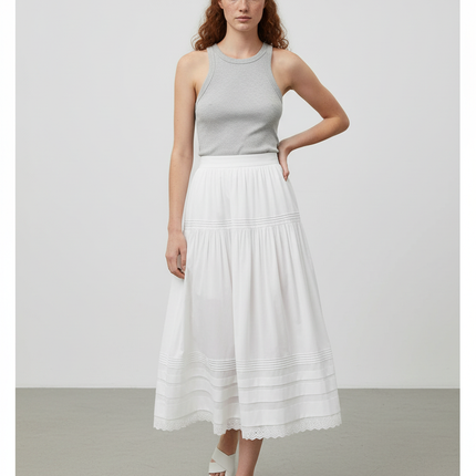 Collection image for: Jupe Mi Longue Blanche