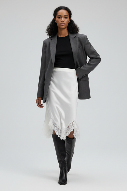 Jupe Blanche Droite Chic