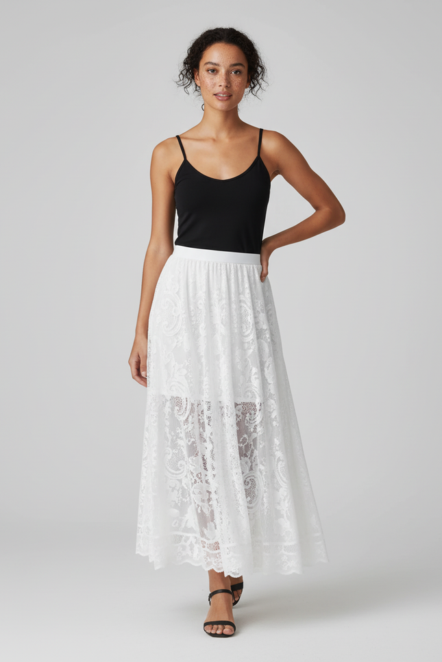 Jupe Blanche En Dentelle