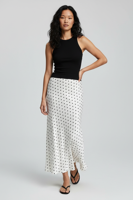 Jupe Blanche Droite Chic Amincissante