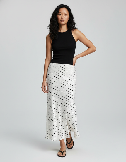 Jupe Blanche Droite Chic Amincissante