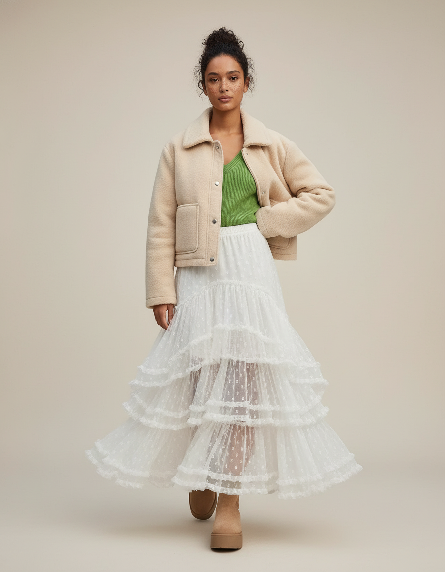 Jupe Longue Blanche Fille