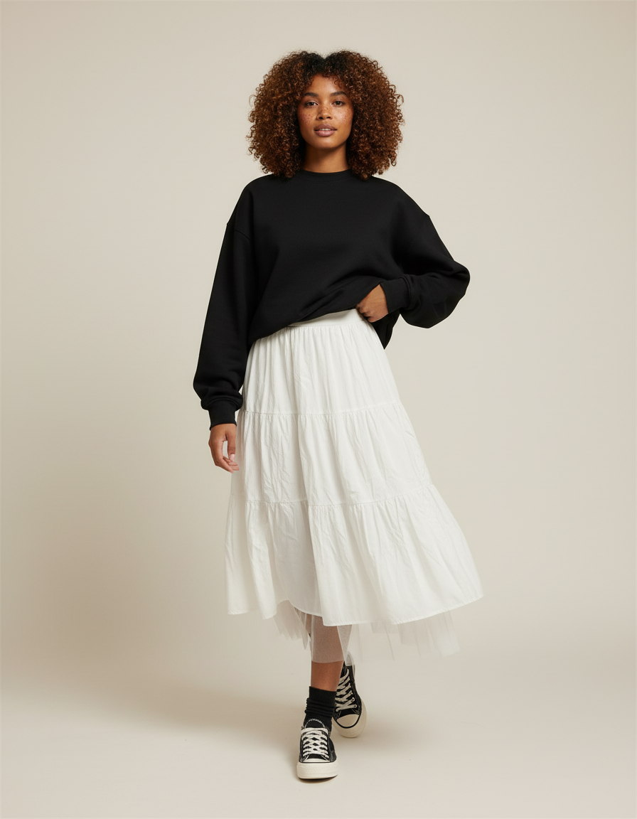 Jupe Popeline Blanche