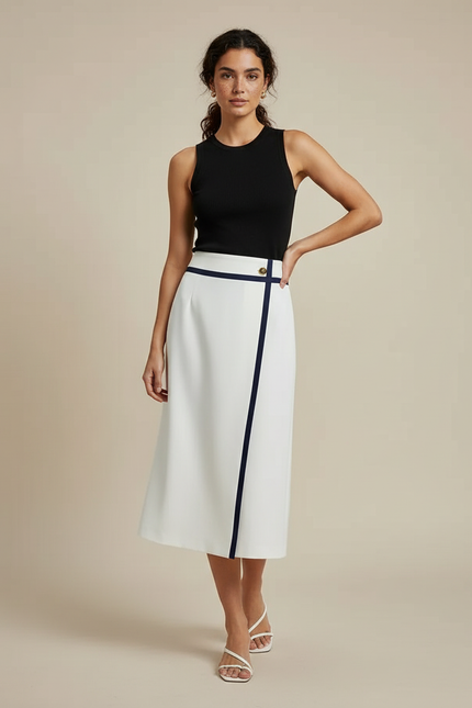 Jupe Portefeuille Blanche