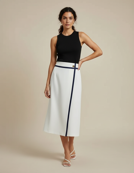 Jupe Portefeuille Blanche