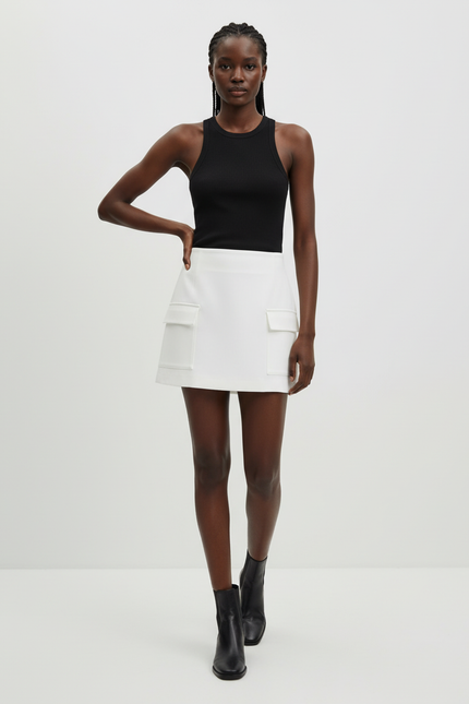 Jupe Cargo Blanche