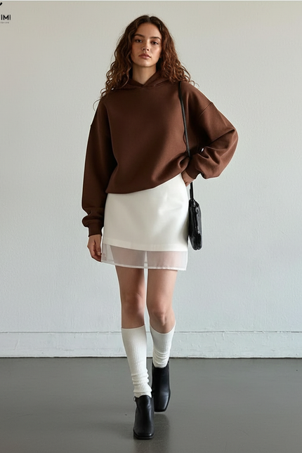 Jupe Mousseline De Soie Blanche