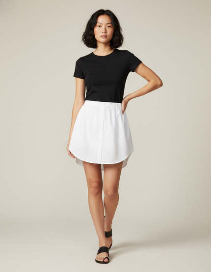 Jupe Blanche Popeline