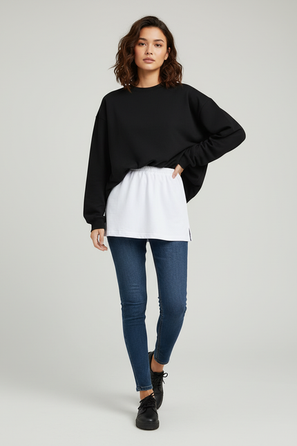 Jupe Blanche Effet Chemise Décontractée