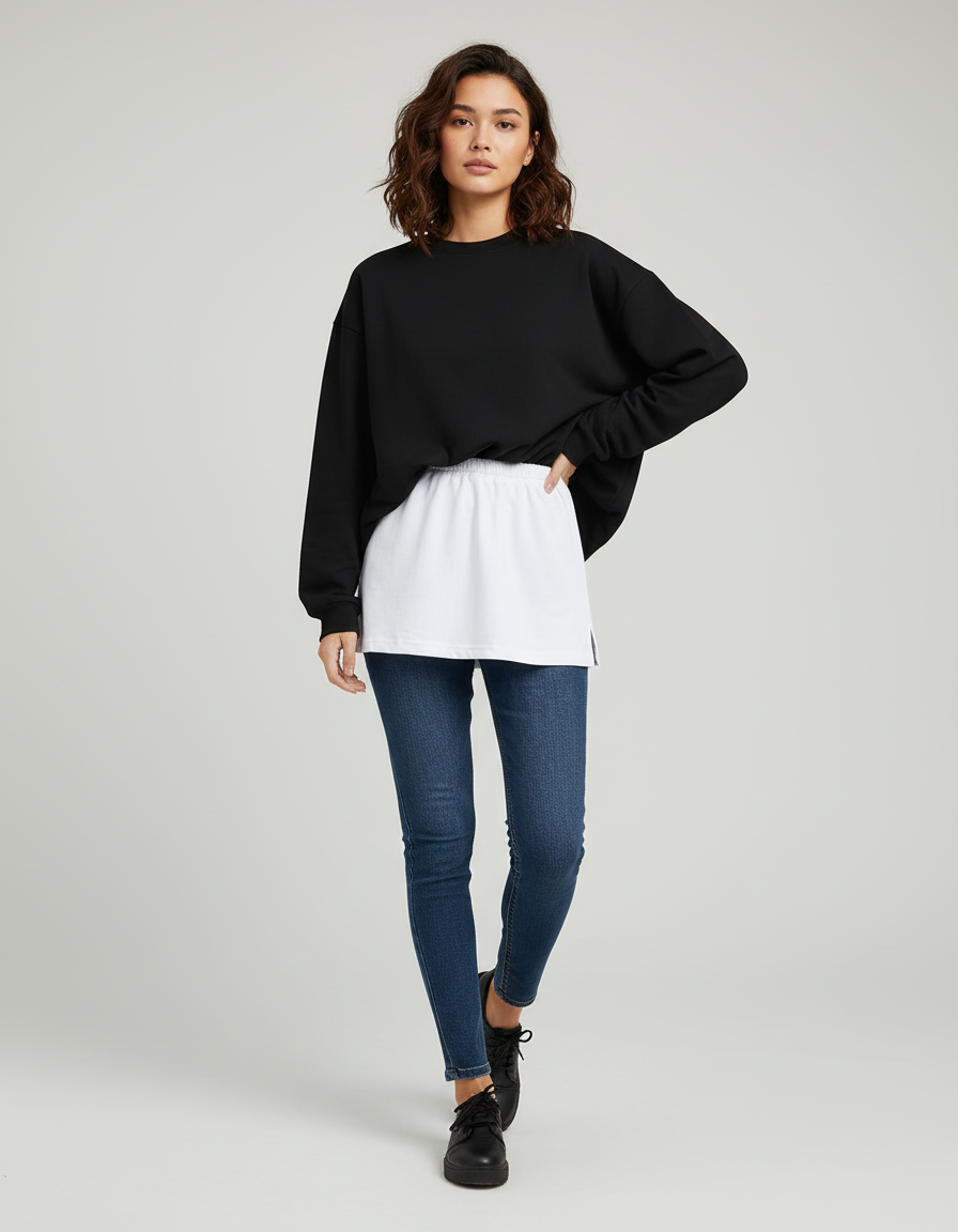 Jupe Blanche Effet Chemise Décontractée