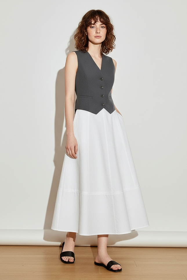 Jupe Blanche Trapeze Femme