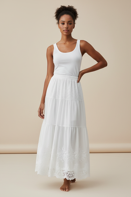 Jupe Longue Gitane Blanche