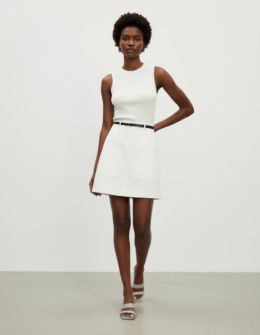 Jupe Blanche Trapèze