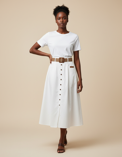 Jupe Longue Blanche Trapeze