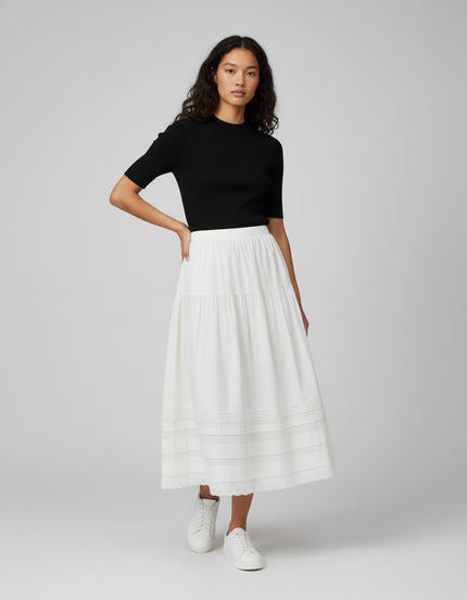 Jupe Longue Coton Blanche