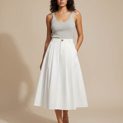 Collection image for: Jupe Plissée Blanche